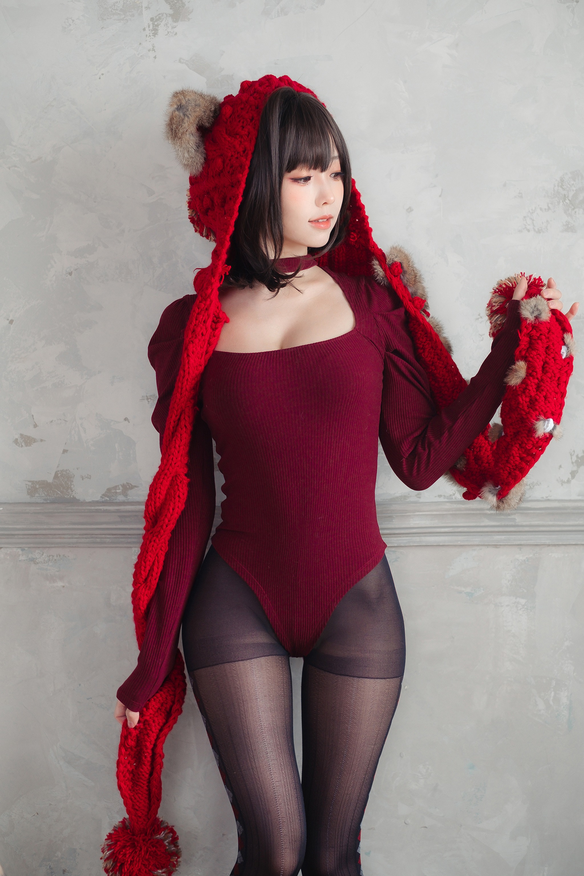 图片[1]-ElyEE子 – NO.158 红色 KNITTING[52P]-XikXak